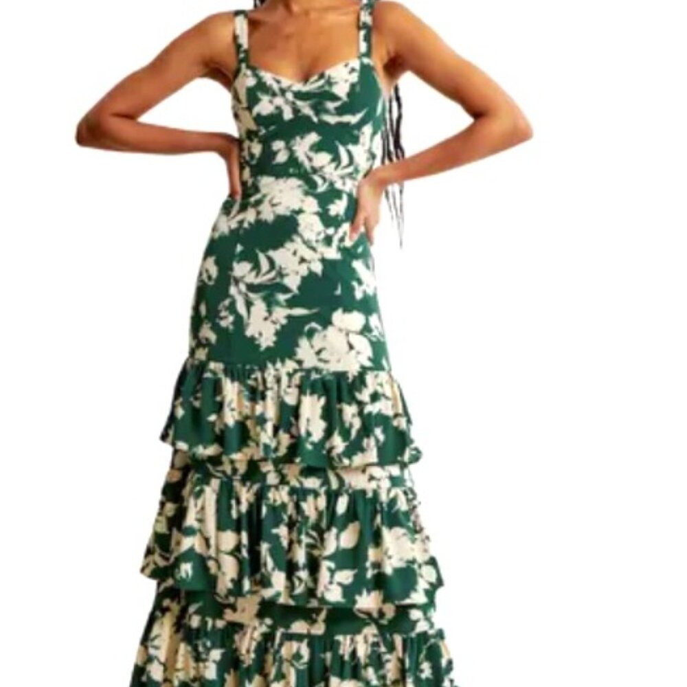 Abercrombie Ruffled Tiered Maxi Dress - XS Petite